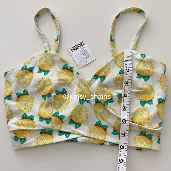 Kimchi Blue Lemon Print Crop Top - Picture 5 of 7